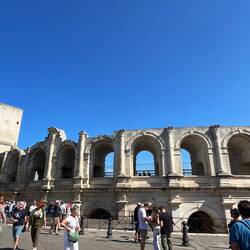 The Romans were very active in this part of France, so there is a giant amphitheater