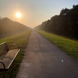 Der Radweg aufm Deich (erst am Abend fotografiert).