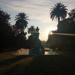Springbrunnen in Park von Bilbao
