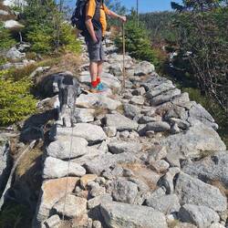 Der Felsendamm Richtung Dreiländereck!