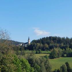 Die Kirche von Schwarzenberg am Böhmerwald in Österreich!