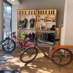 My mountain bike, Peter's cruiser