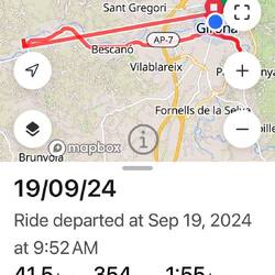 41.5 K mostly along lovely bike paths