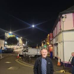 We couldn't believe the full moon when we headed home from the pub.