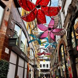 Colorful street art near Covent Garden.