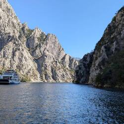 On the Komani ferry