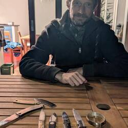 Jan shows me his metalwork