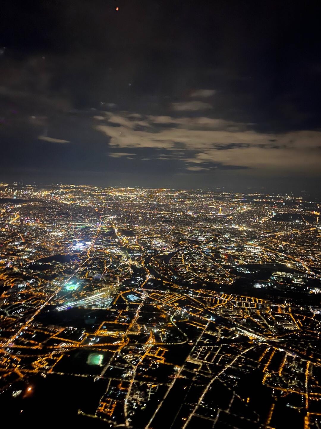 Our view above Paris enroute to Beijing