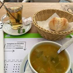 Pilgrim menu part 1 - cabbage soup and plain roll