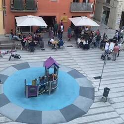 Scene from our window - honing their soccer skills