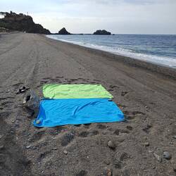 Seuls sur la plage ce matin 😉