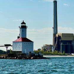 MICHIGAN CITY LIGHTHOUSE & PIER the only public operating lighthouse in Indiana 1904