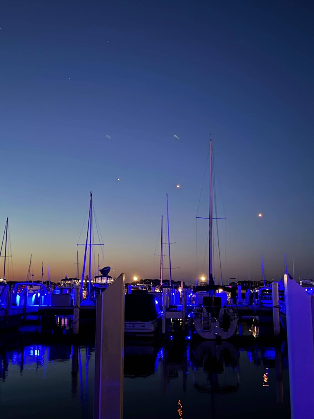 Lanterns in the sky. Several released