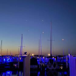 Lanterns in the sky. Several released
