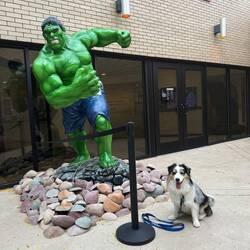 Outside the performing arts center