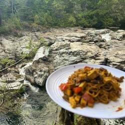 Abendessen am Waterfall