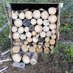 Unser Holzlager bei der Jurte