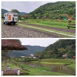 Übernachtungsplatz an einem Nebenarm des Rio Uruguay