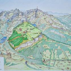 Der Aplstein mit Hoher Kasten und Säntis