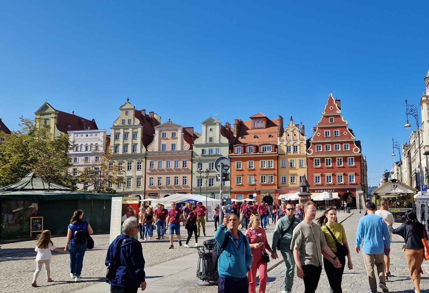 Het mooie Marktplein van Wroclaw