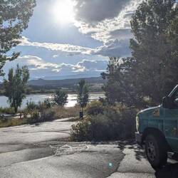 Am Ziel für heute: Escalante Petrified State Park Camping
