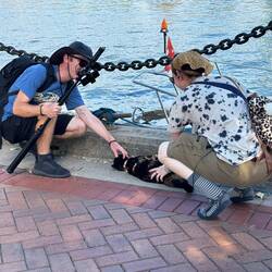 Luna always a hit on the dock