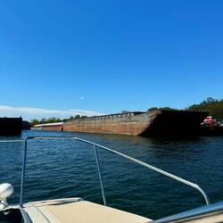 Had to get out of the way for this barge to pass