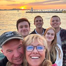 Sunset family selfie
