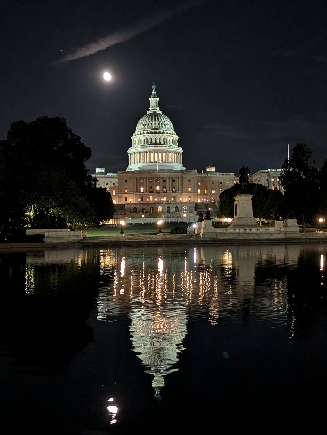 The Capitol at night