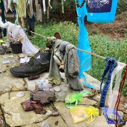Blessings and offering by pilgrims. I placed a few in the foreground