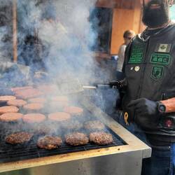 Final stop, the Smithville Legion for a bbq hosted by the MC and cooked by our blockers.