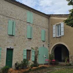 Some very grand stone built houses