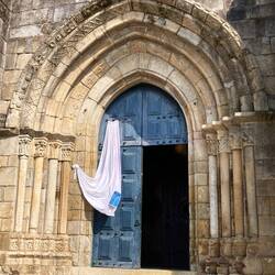 Check out the sacred symbols around the door