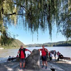 Links die Donau und rechts der Inn, den begleiten wir ab Morgen!