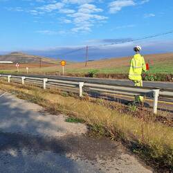 A scarecrow for motorists, a sort of scarecar.