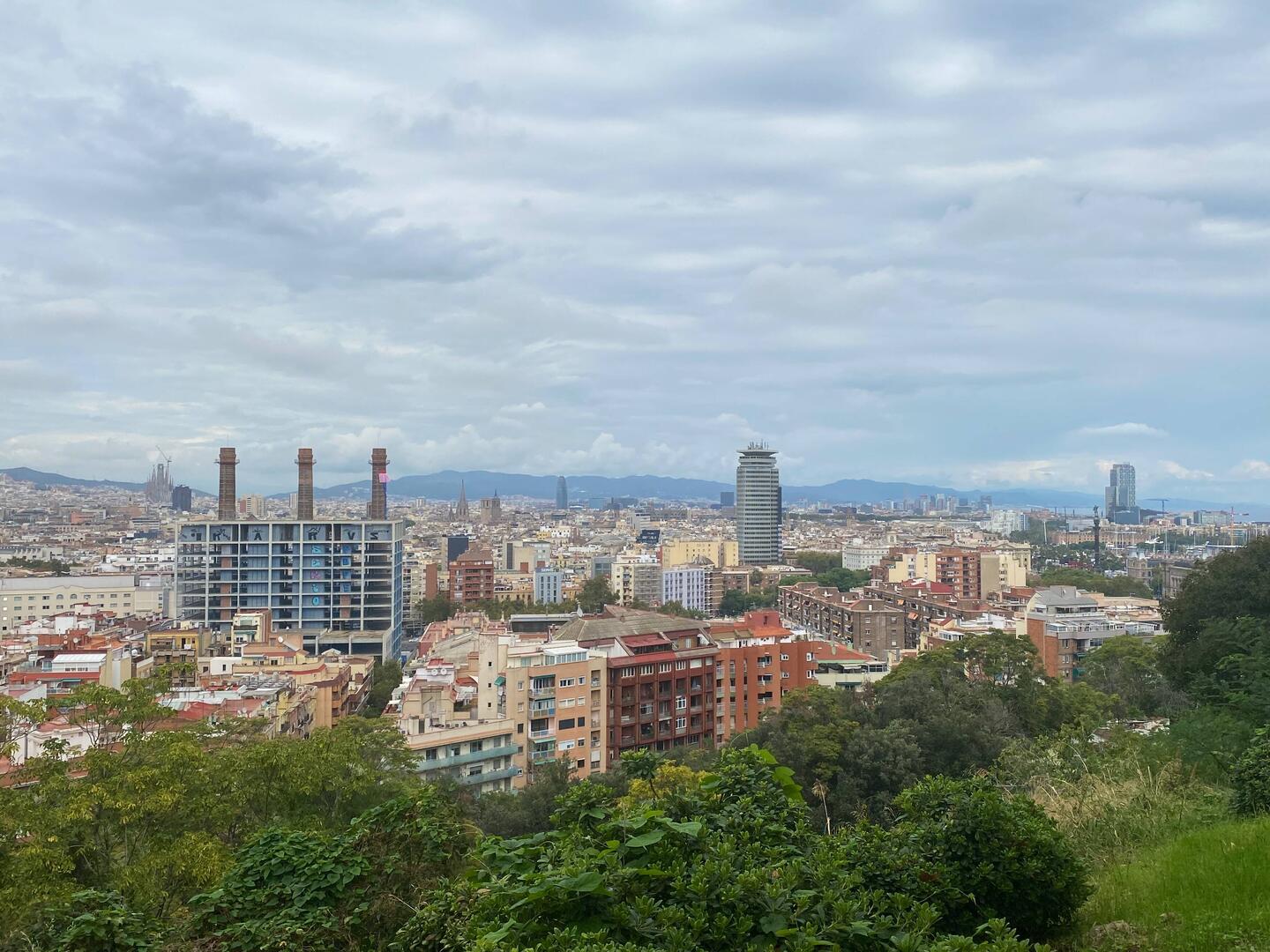Overlooking the city from the Miramar stop