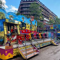 Kids amusement park on one of the main streets
