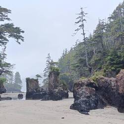 San Josef Bay (San Jo), in the rain