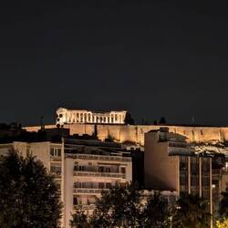The Parthenon at night
