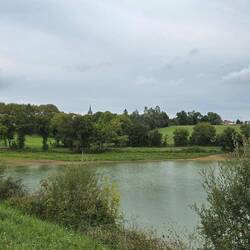 Pleasant lake to walk around just outside the village