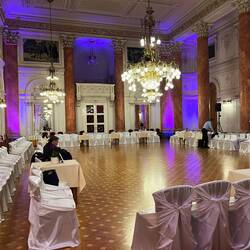 The ballroom ready to receive the dancers