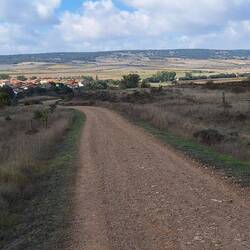 Dropping down in to Ages and our stop Atapuerca, a distant spot in the top right-hand corner.