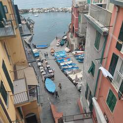 Looking down the boat ramp at Riomaggiore