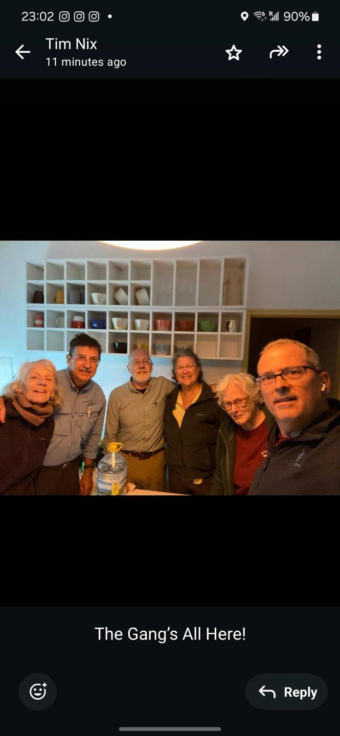 Hail! Hail! The gang's all here! A "we-sie," not a selfie