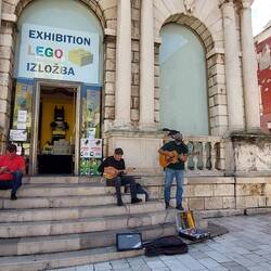 Ein klasse Musiker-Duo am Nationalmuseum