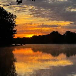 Sunrise before we left