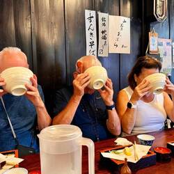 Finishingbthe soba noodle lunch