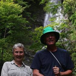Brenda and Ian by waterfall