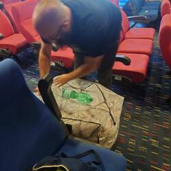 Fähren-Profis, riesige Tasche für das Bettzeug