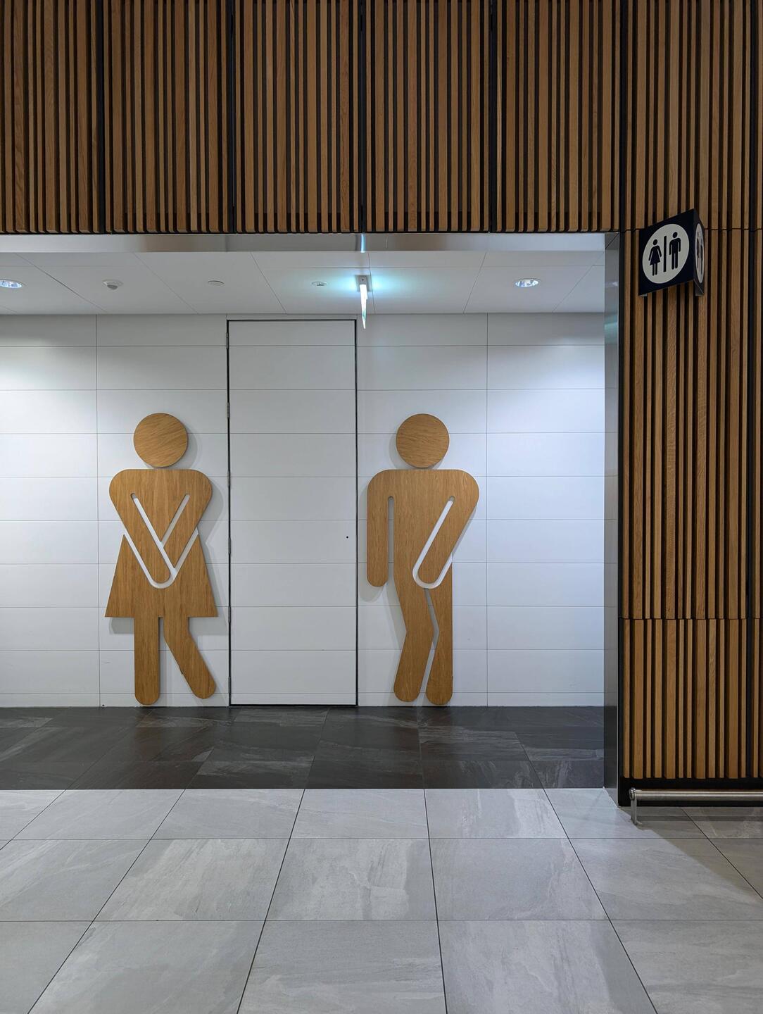 Airport toilets in Norway are cute!